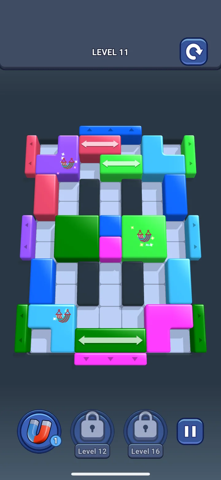 Shape Escape running on an iPhone